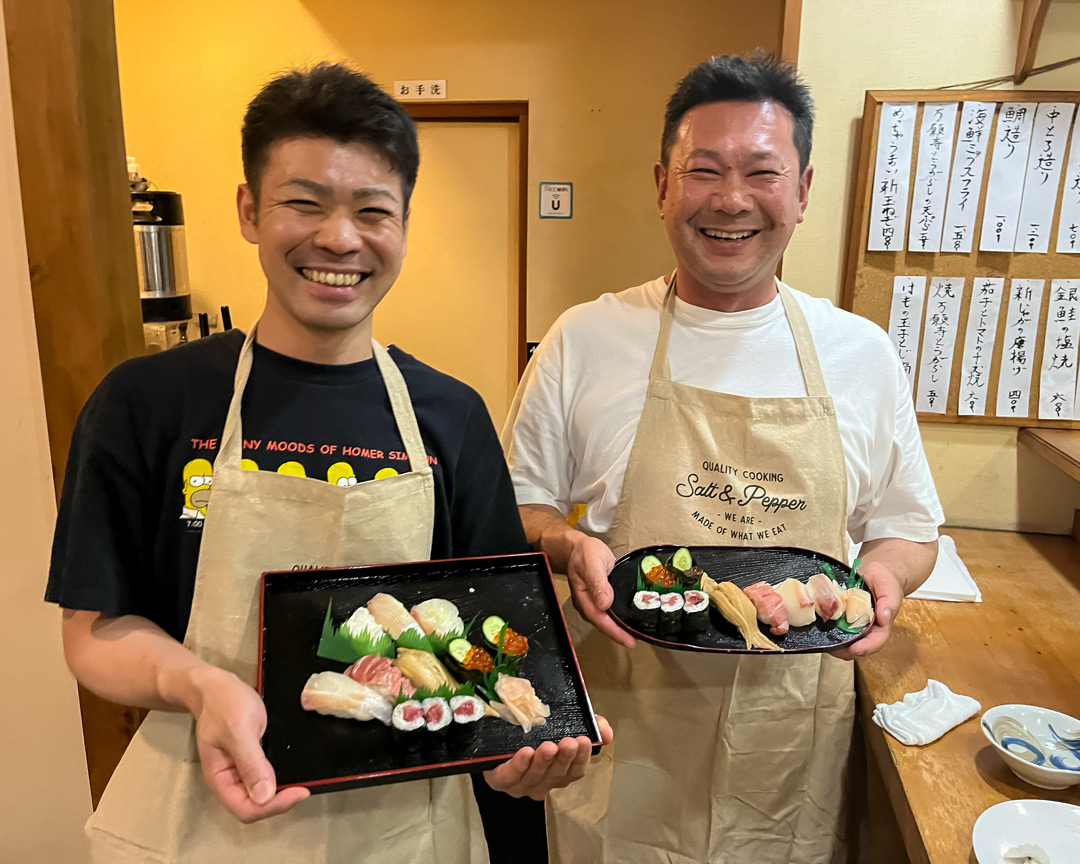 Sushi-making class taught by a professional master sushi chef and